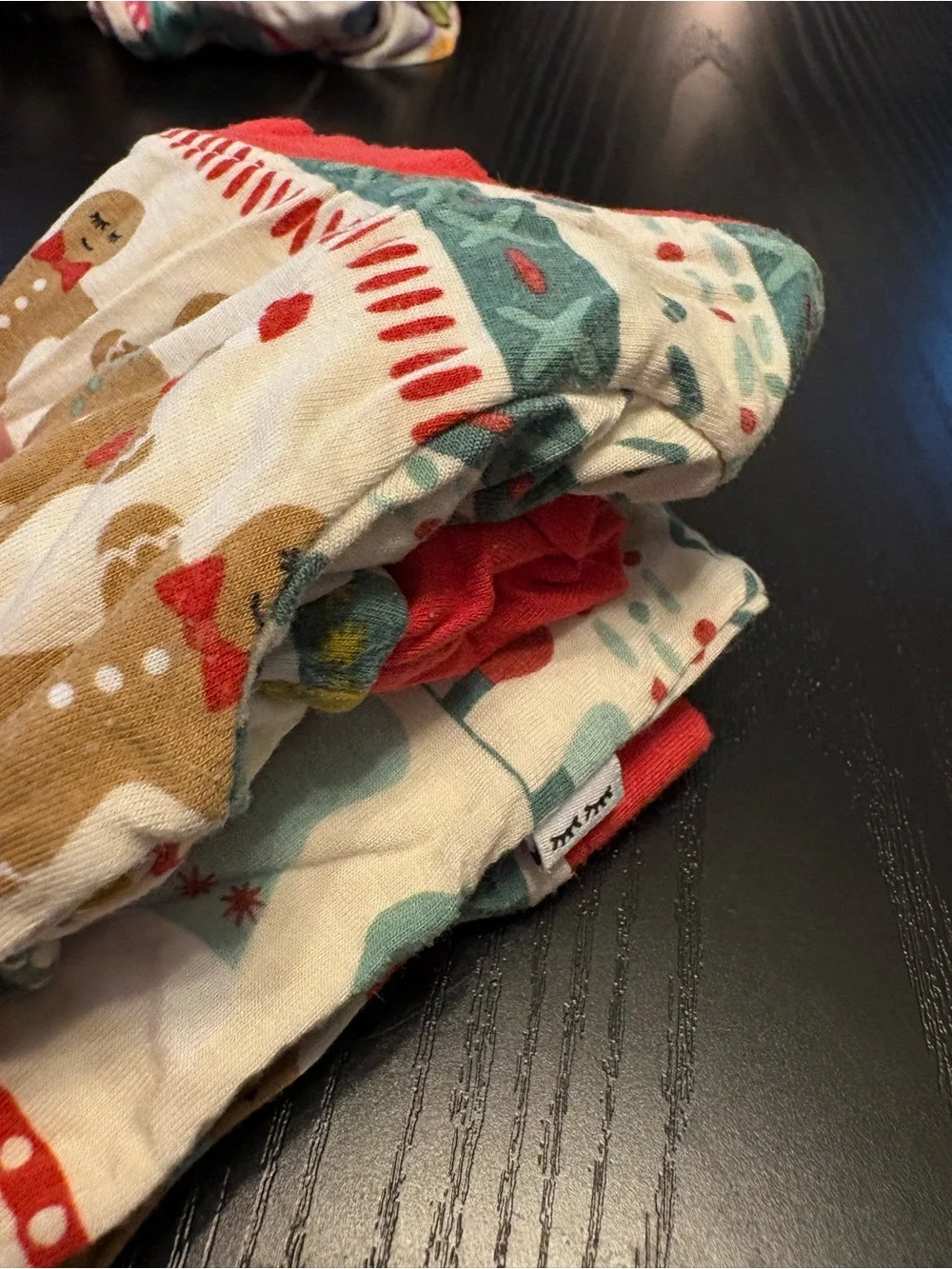 Little Sleepies Gingerbread & Tree Holiday Pajama Set - Red, Cream, Teal